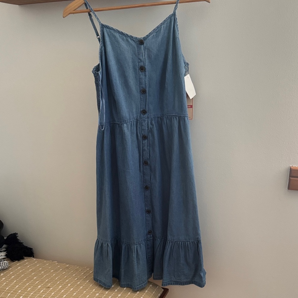Blue Denim Button-Down Dress